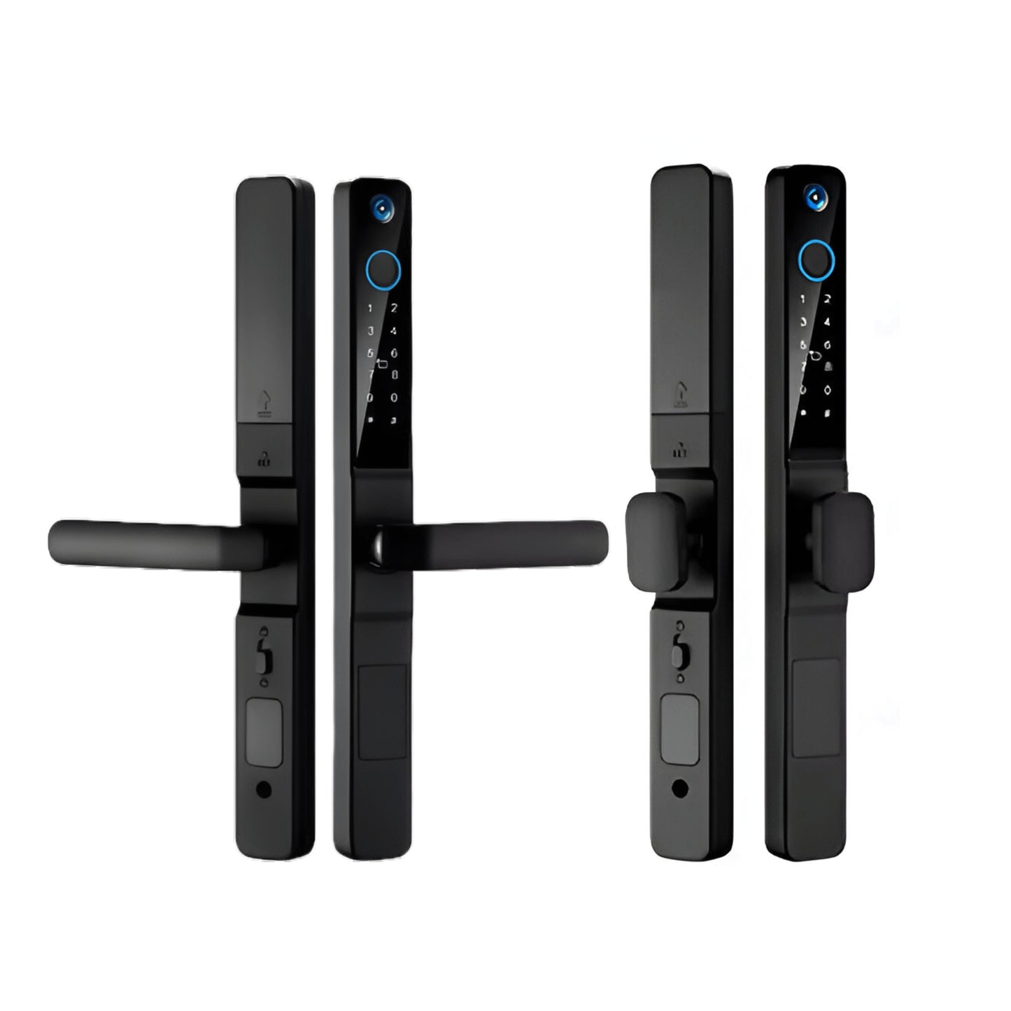 Serrure intelligente connectée noire D16 Slim au Maroc avec installation et configuration gratuites à Casablanca, Rabat, Marrakech, Fès, Tanger et Agadir. Compatible application Tuya ou SmartLife.