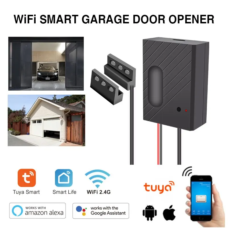 Smart Garage Controller Google Assistant Garage Door Tuya