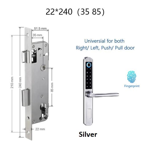 Serrure intelligente Wifi slim en inox