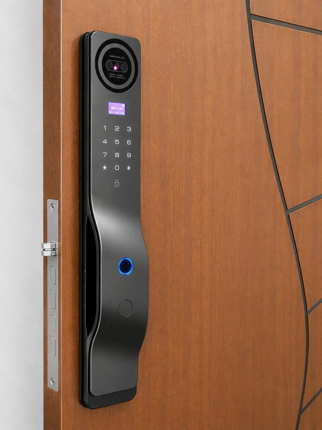 Installation réelle de la Serrure Intelligente F27 Face ID avec caméra HD, Face ID et empreinte digitale au Maroc