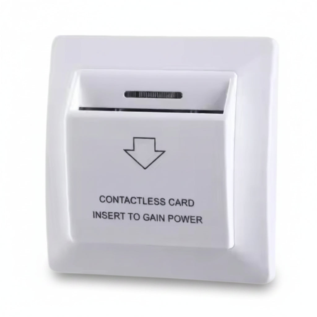 Interrupteur de carte d’hôtel intelligent pour gestion d’énergie et domotique au Maroc, idéal pour hôtels et locations à Rabat, Casablanca, Marrakech, Agadir, Tanger, Fès et Meknès.