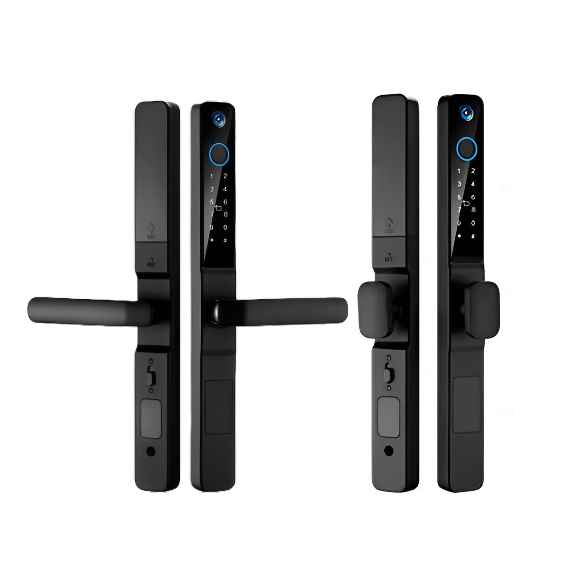 Serrure intelligente connectée noire D16 Slim au Maroc avec installation et configuration gratuites à Casablanca, Rabat, Marrakech, Fès, Tanger et Agadir. Compatible application Tuya ou SmartLife.