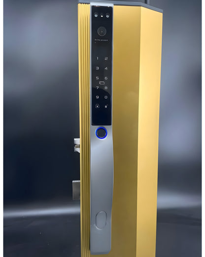 Serrure intelligente connectée D18 Grise Face ID Slim au Maroc avec installation gratuite à Casablanca, Rabat, Marrakech et Agadir.