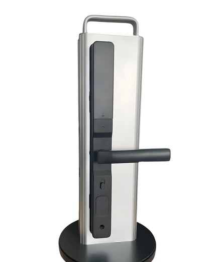 Serrure connectée noire D6 Slim au Maroc avec installation et configuration gratuites à Casablanca, Rabat, Marrakech, Fès, Tanger et Agadir, compatible Tuya et SmartLife.