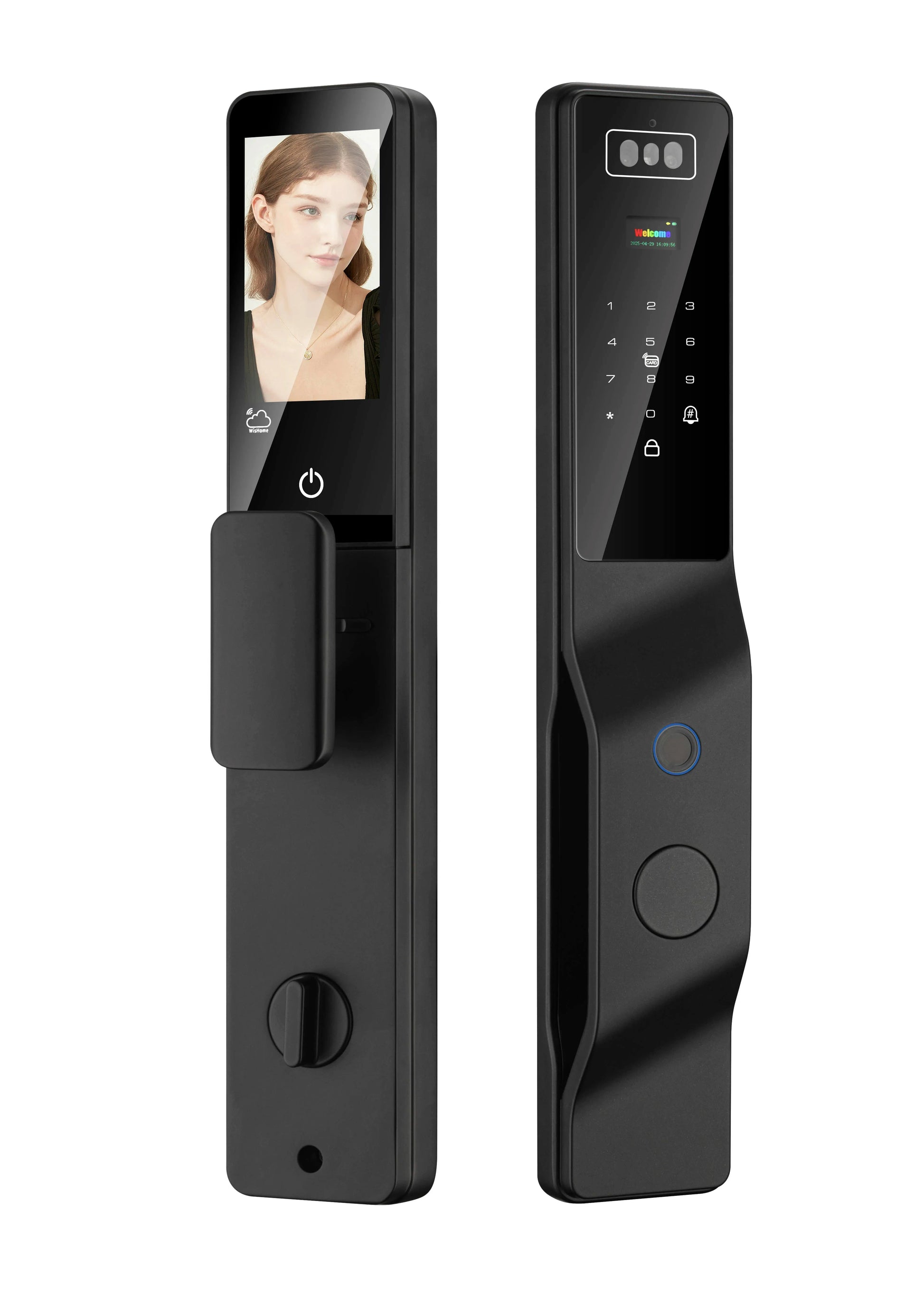 Serrure Intelligente T5 Face ID avec reconnaissance faciale 3D, caméra intégrée, WiFi et application Tuya Smart disponible au Maroc avec garantie 3 ans.