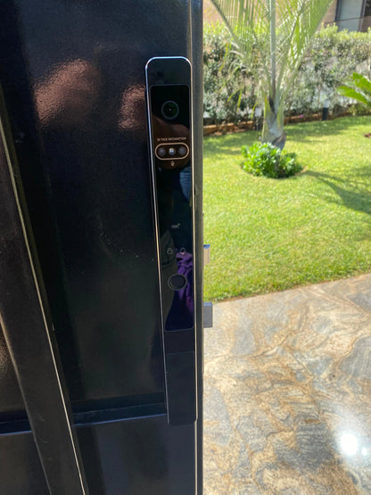 Serrure intelligente noire Z1 Face ID Slim au Maroc, installation et configuration gratuites incluses à Casablanca, Rabat, Marrakech, Fès et Agadir.