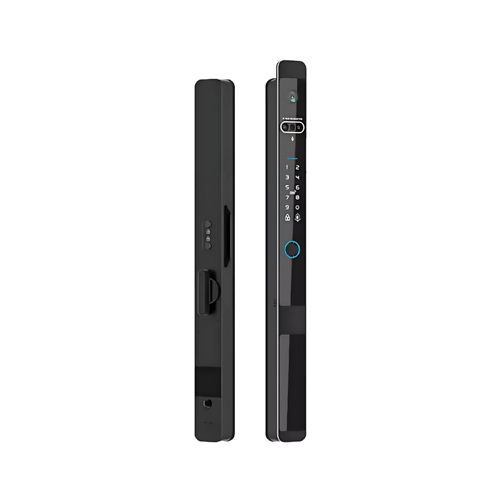 Serrure intelligente connectée noire Z1 Face ID Slim au Maroc avec installation et configuration gratuites à Casablanca, Rabat, Marrakech, Fès et Agadir.