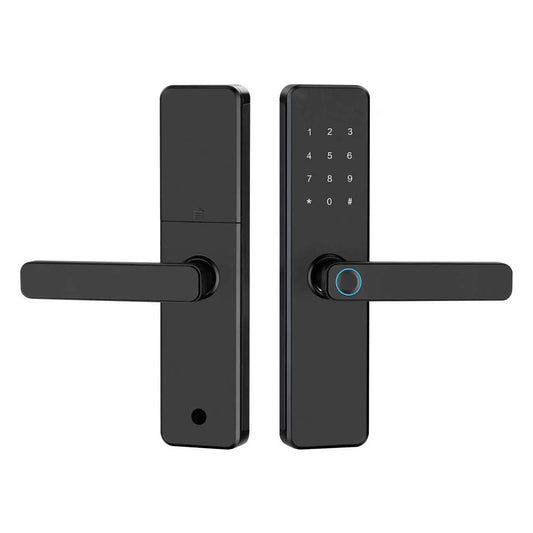 Serrure intelligente X7 connectée compatible Tuya Smart Life avec empreinte digitale, code PIN et application mobile au Maroc.