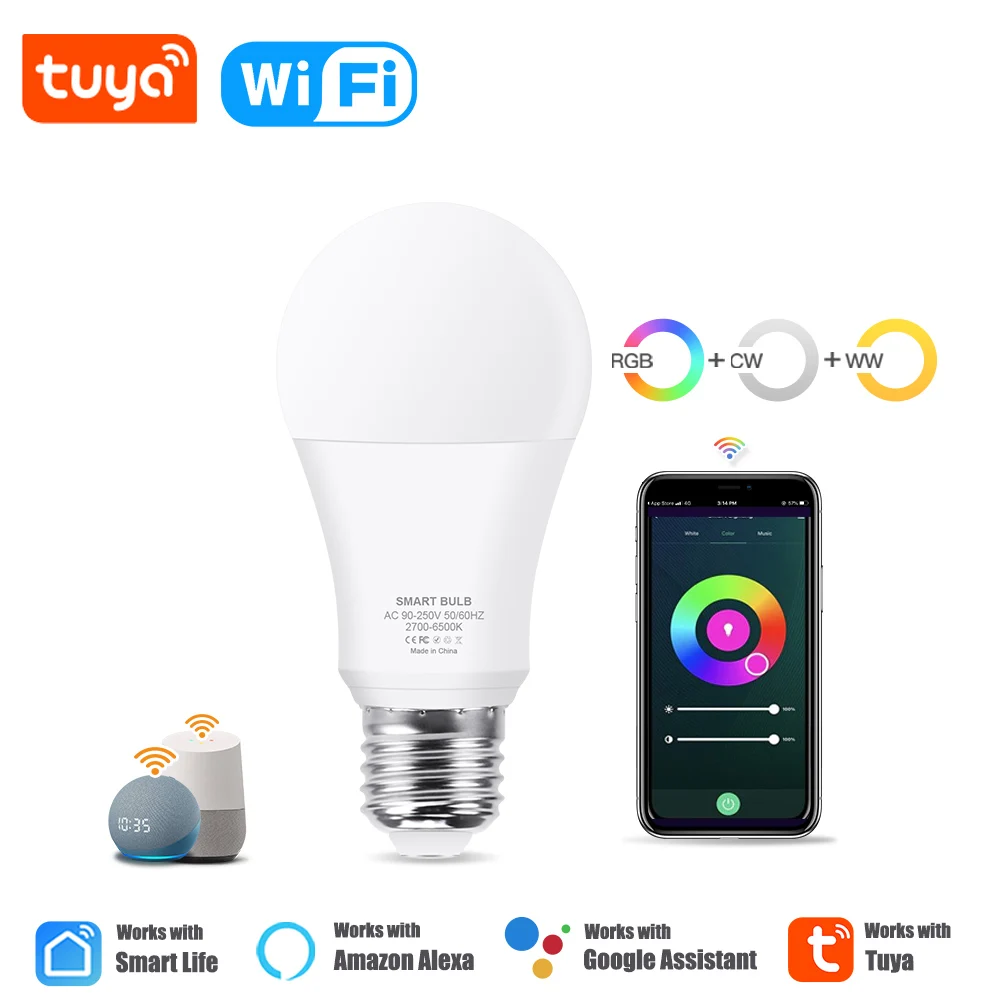 Ampoule LED intelligente WiFi RGBW
