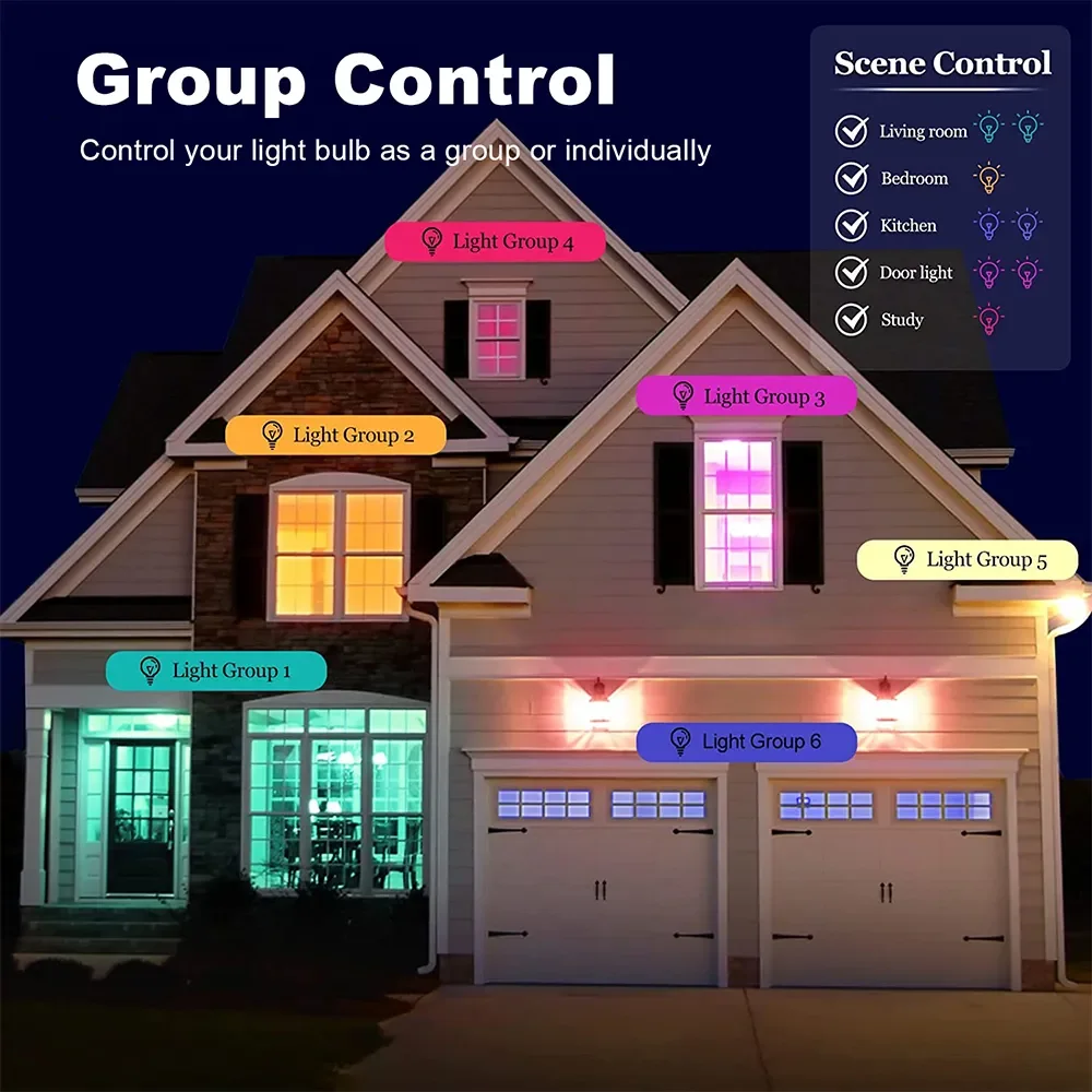 Ampoule LED intelligente WiFi RGBW