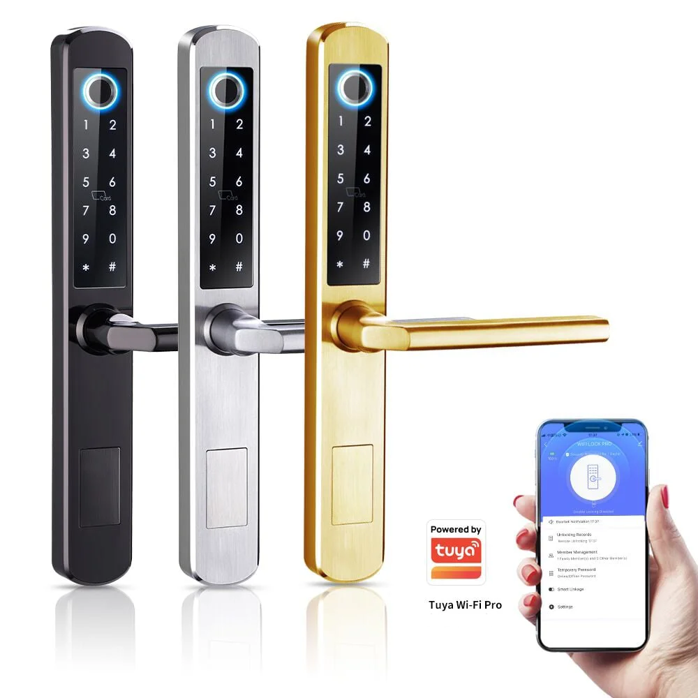 Serrure intelligente Wifi slim en inox