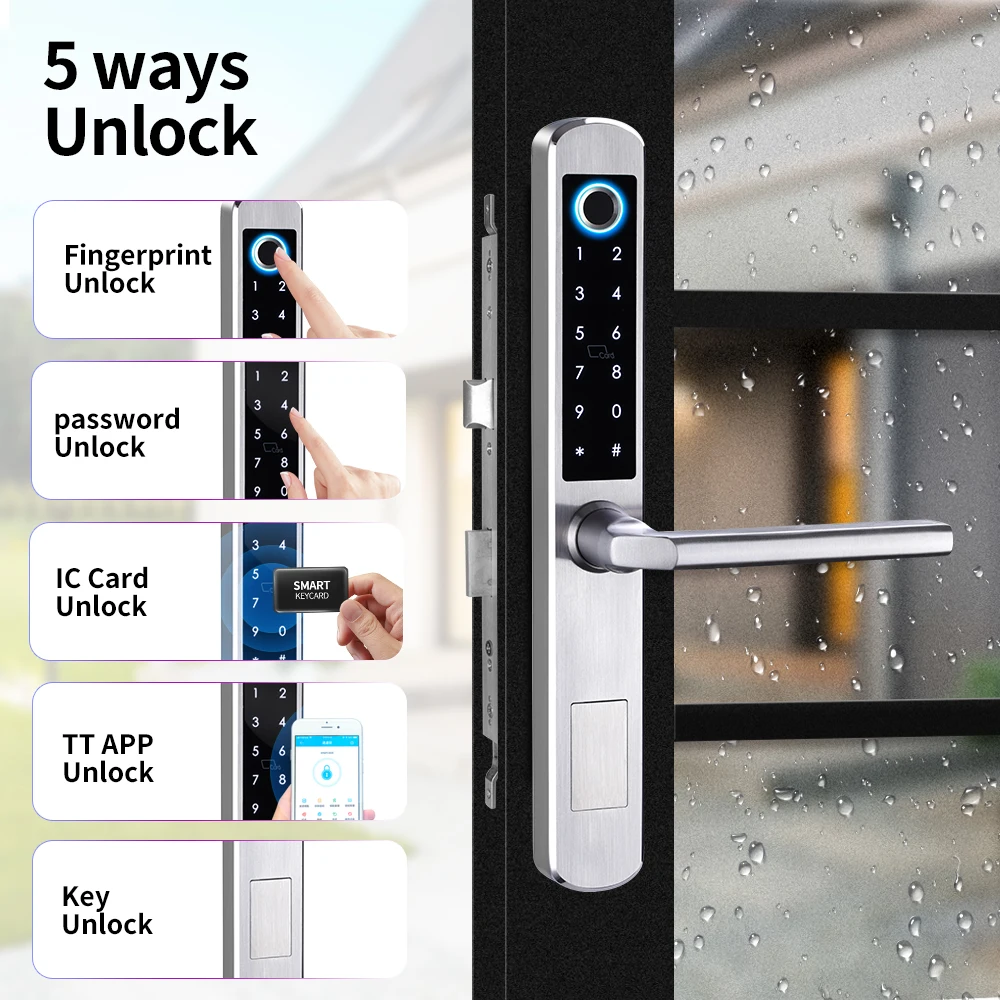 Serrure intelligente Wifi slim en inox