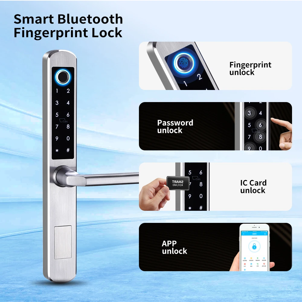 Serrure intelligente Wifi slim en inox