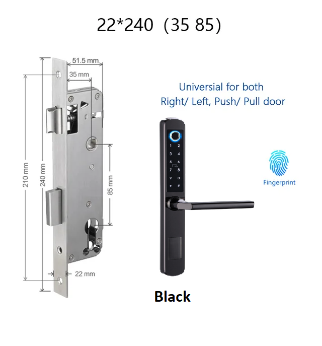 Serrure intelligente Wifi slim en inox