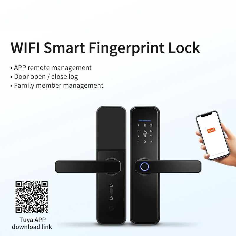 Serrure intelligente Wifi avec 5 options d'ouverture
