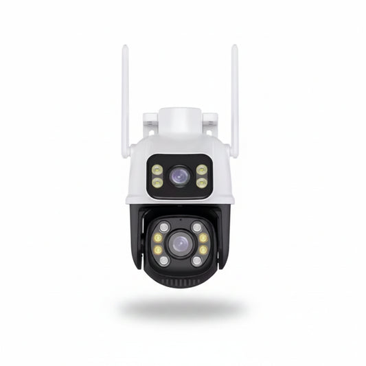 Caméra de surveillance 6MP Double Lentille – caméra de surveillance Maroc HD pour maison, bureau et magasin, caméra de sécurité connectée avec vision nocturne, idéale pour installation à Casablanca, Rabat, Marrakech, Tanger, Agadir, Fès, Meknès, Oujda, Kénitra et partout au Maroc