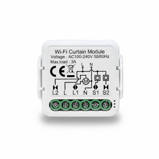 Module de rideau WiFi intelligent pour système domotique au Maroc, contrôle connecté des rideaux via smartphone à Rabat, Casablanca, Marrakech, Agadir, Tanger, Fès et Meknès.